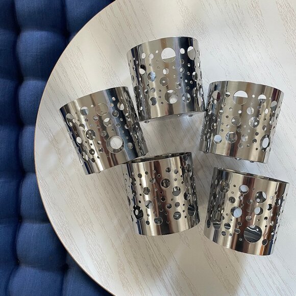 5x Circle Motif Candle Holders - Picture 5 of 5